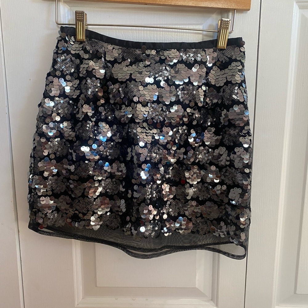 Sparkly Sequins Black Skirt